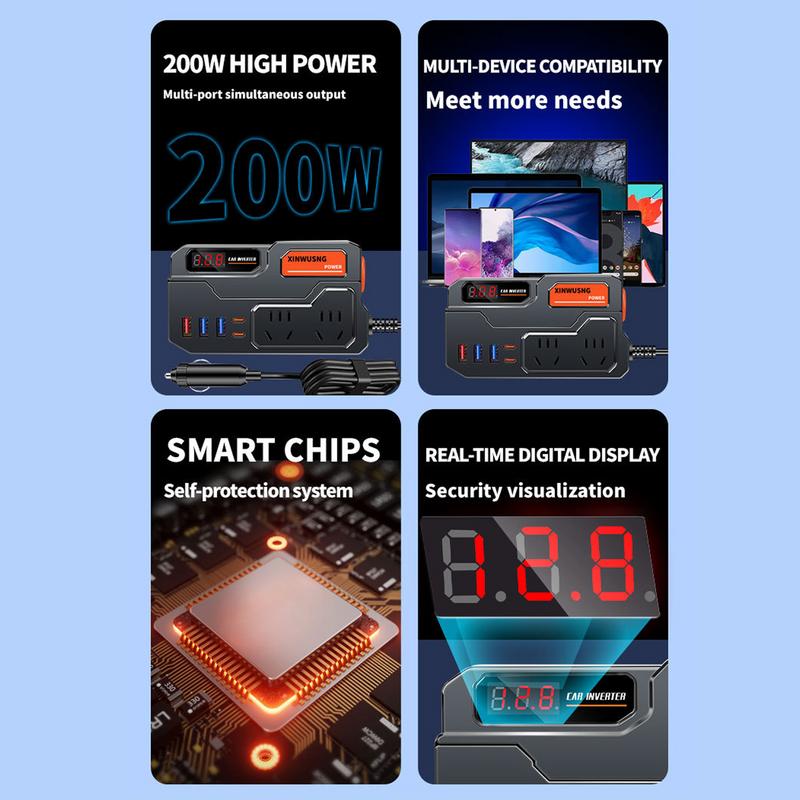 For Refer To Description Power Inverters For Vehicles Household Socket Power Conversion 12v24v To 220v Car Plug Adapter Car