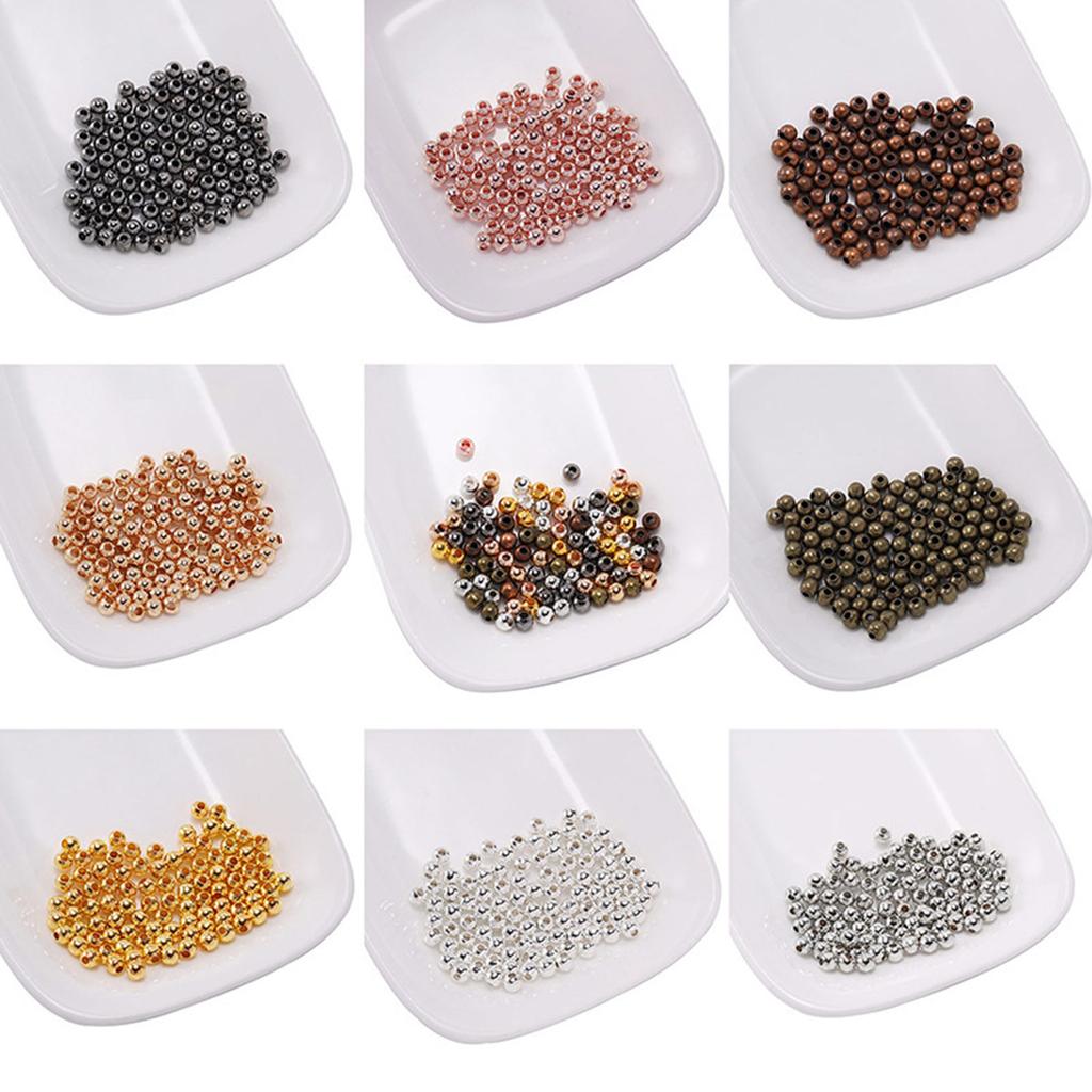 Perles d'espacement en métal élégantes Perles pour bracelets DIY Charme Perles lâches en laiton Fournitures pour la fabrication de bijoux pour collier DIY