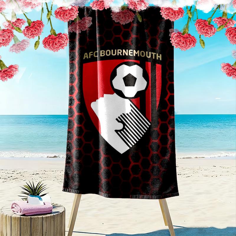 AFC Bournemouth Aufdruck Strandtuch, Großes Weiches Schnelltrocknendes Handtuch für Strand Camping Schwimmen