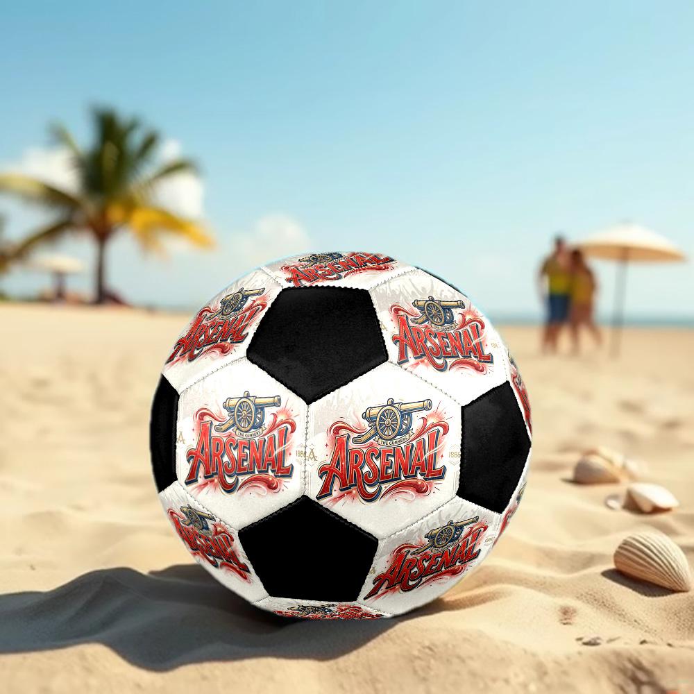 Arsenal F.C Soccer Ball Colorful All Ages Machine Stitched PVC Competition Ready Durable High-Bounce.SIZE5