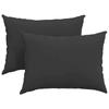 Sofa Cushions 2 Pieces Black 70 X 50 Cm Fabric