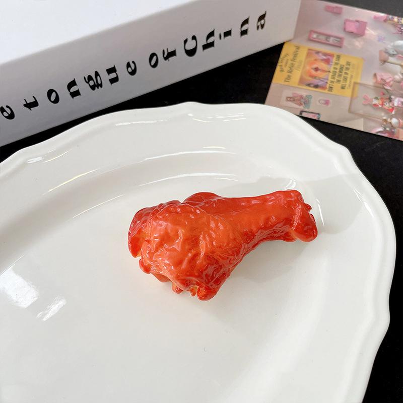 Chicken Leg Hairpin Side Clip Simulation Food Funny Barrettes Fried Barbecue Hairpin For Women Creative Hair Accessories