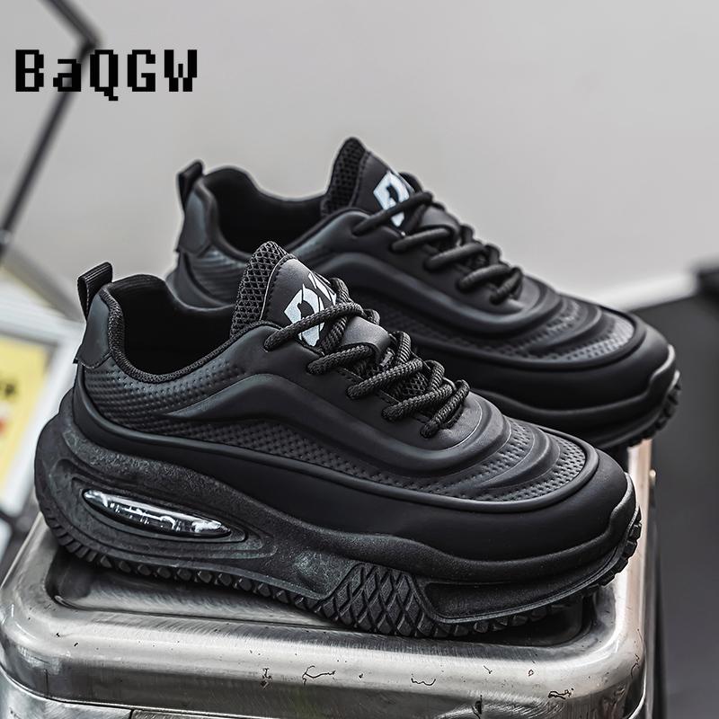 Chunky Sneakers Mens Designer Board Shoes Fashion Casual Microfiber Leather Fabric Breathable Increased Internal Platform Shoes