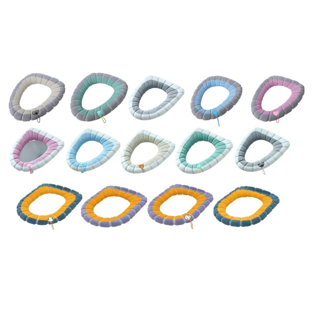 Soft Polyester Toilet Seat Cover Toilet Seat Pad Warm Seating