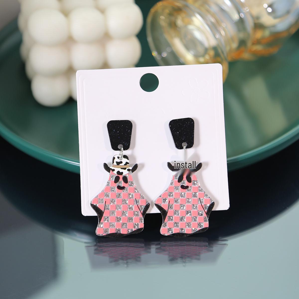 Quirky Halloween Earrings: Cartoon Ghost, Pumpkin, Spider Web, and Cat Designs for Women