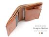 SAMIKA Simple Bifold Thin and Genuine Cowhide Coin Ebina Ideal for Nesting and Telework Wallet, Small, Men's, Leather, Leather, Purse, Bag, (Camel)