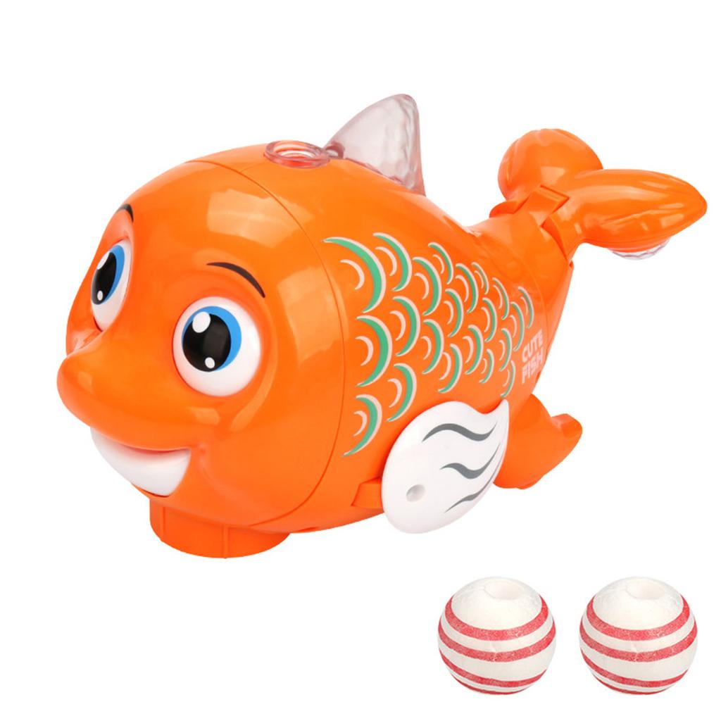 Electronic Dolphin Floating Ball Universal Wheel Toy Cartoon Children Interactive Educational Appease Toy for Infant