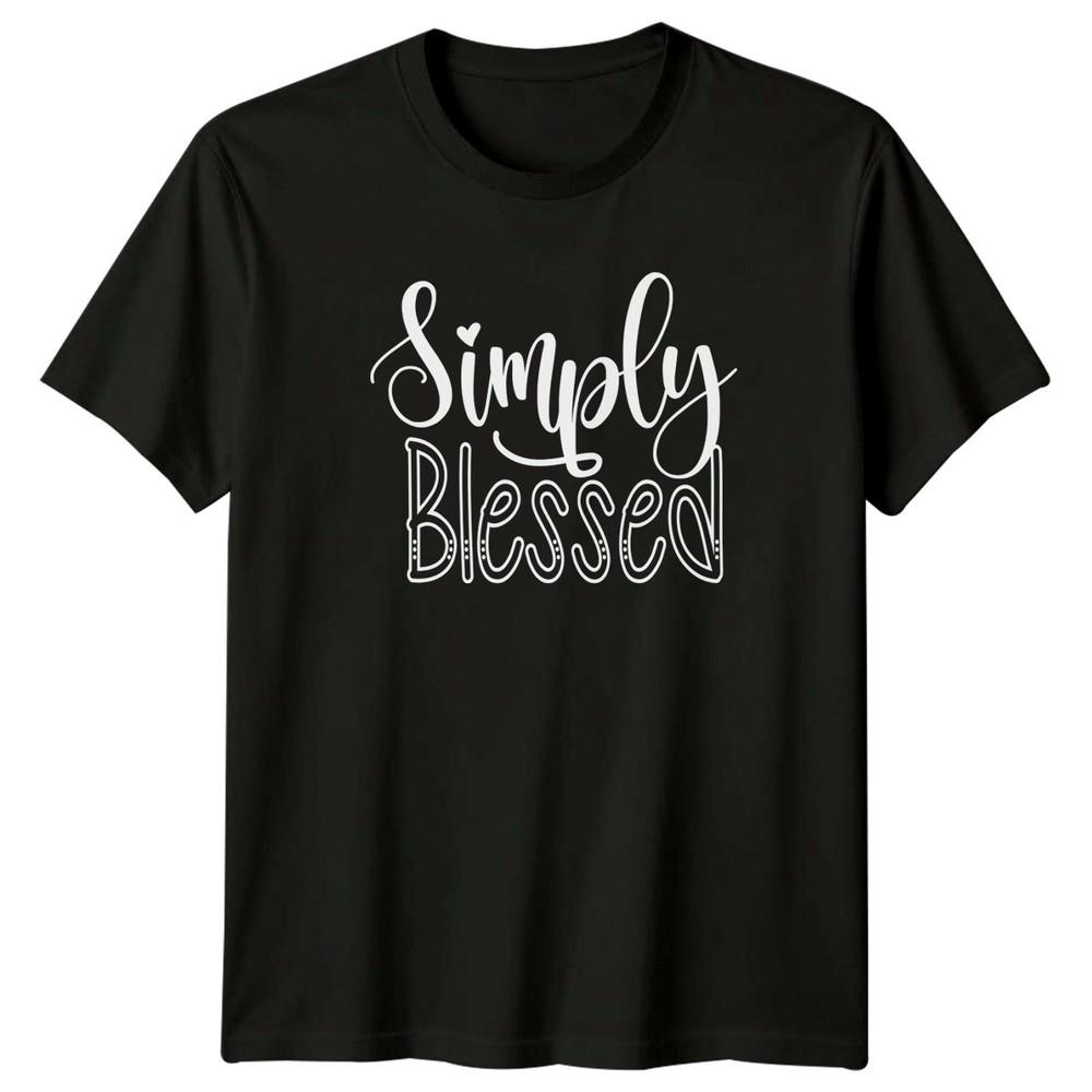 Simply Blessed Unisexs TShirt Gratitude Inspirational Birthday Gift For Her
