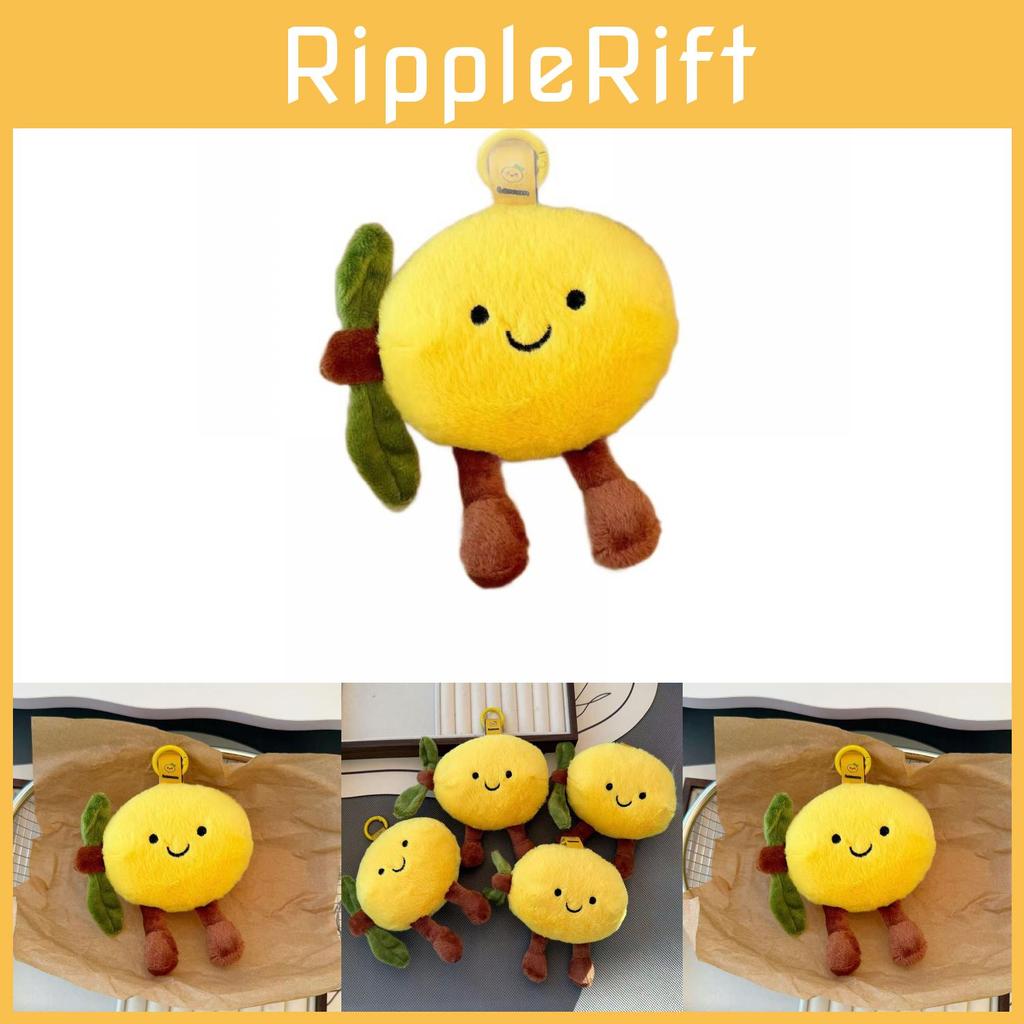Cute Fruit Lemon Plush Keychain With Pp Cotton Filling For Bags And Gifts