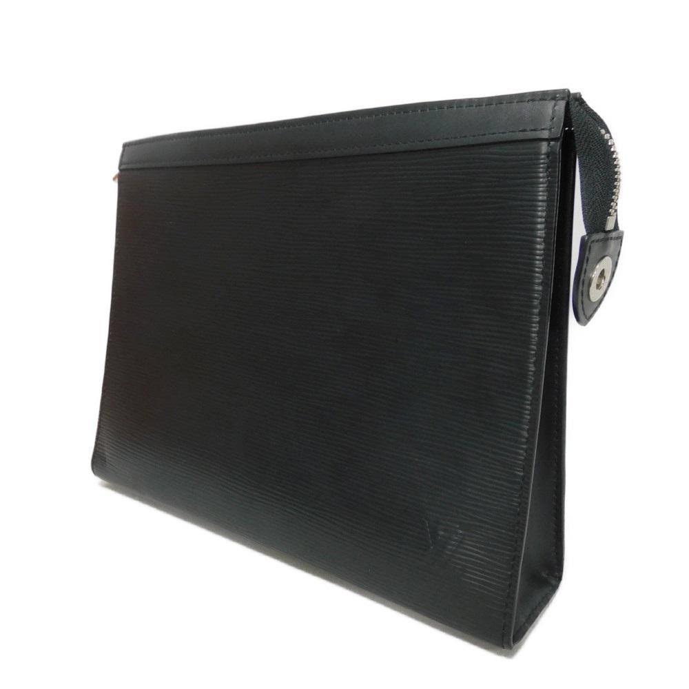 Used 12564 Voyage MM Pochette M81326 7931 LV logo black business bag with RFID IC chip epi noir men's from Japan