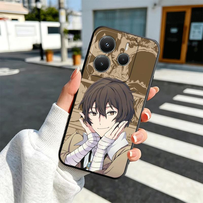 Bungo Stray Dogs Dazai Soft Phone Case for Xiaomi Redmi Note 12 13 14 15 Pro Plus 11 12S 11S 11T 10 4G Black Cover Back Shell