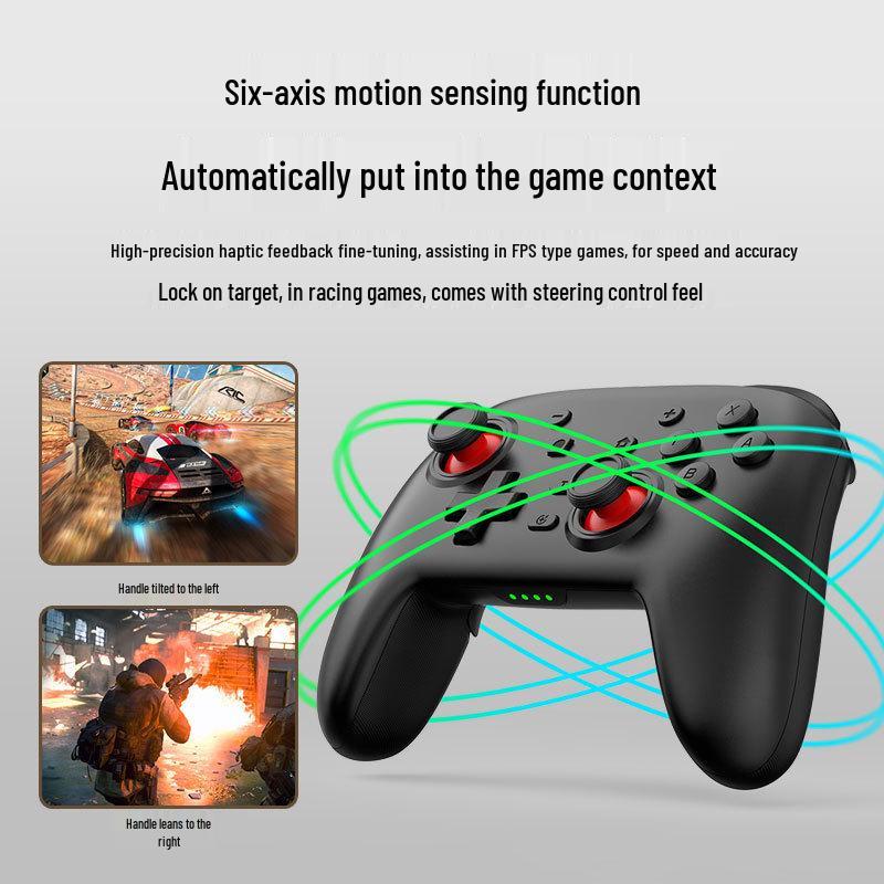 Switch Pro Wireless Bluetooth Controller with Six-Axis Motion, Dual Vibration & Macro Programming