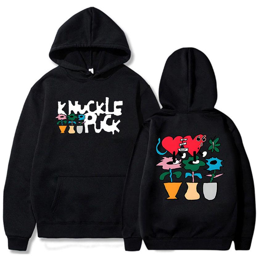 Odzież Damska Streetwear Bluzy Z Kapturem Zespołu Rockowego Knuckle Puck Roupas Femininas Zimowe Z Długim Rękawem
