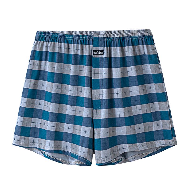 Men's High-Waist Cotton Boxer Shorts - Large, Loose Fit for Summer