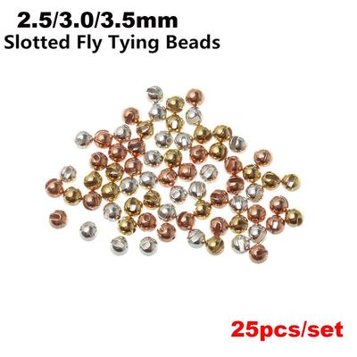 Quality Fishing 2.5mm/3.0mm/3.5mm Tungsten Alloy Tungsten Beads Slotted Bead Fly Tying Material