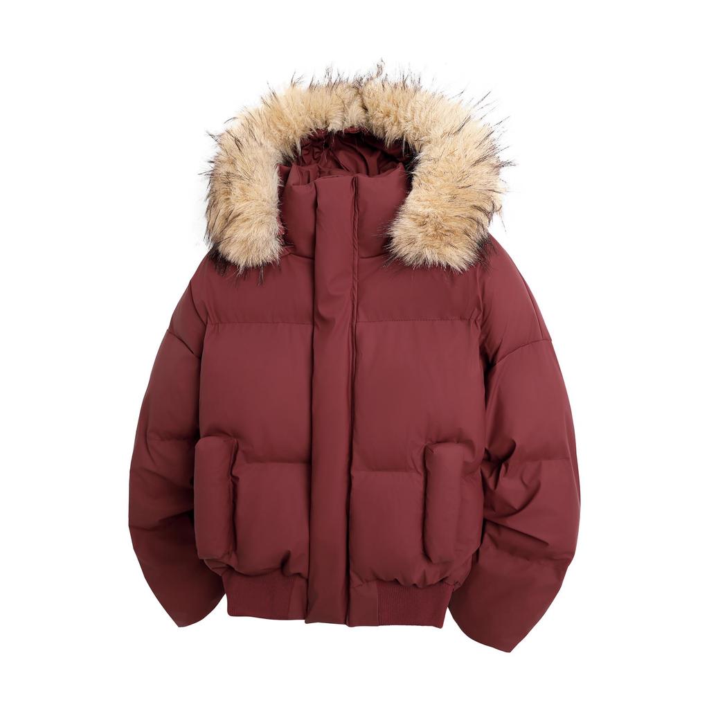 Men's Winter Retro Cotton Jacket with Detachable Fur Collar - Thick and Trendy Outerwear