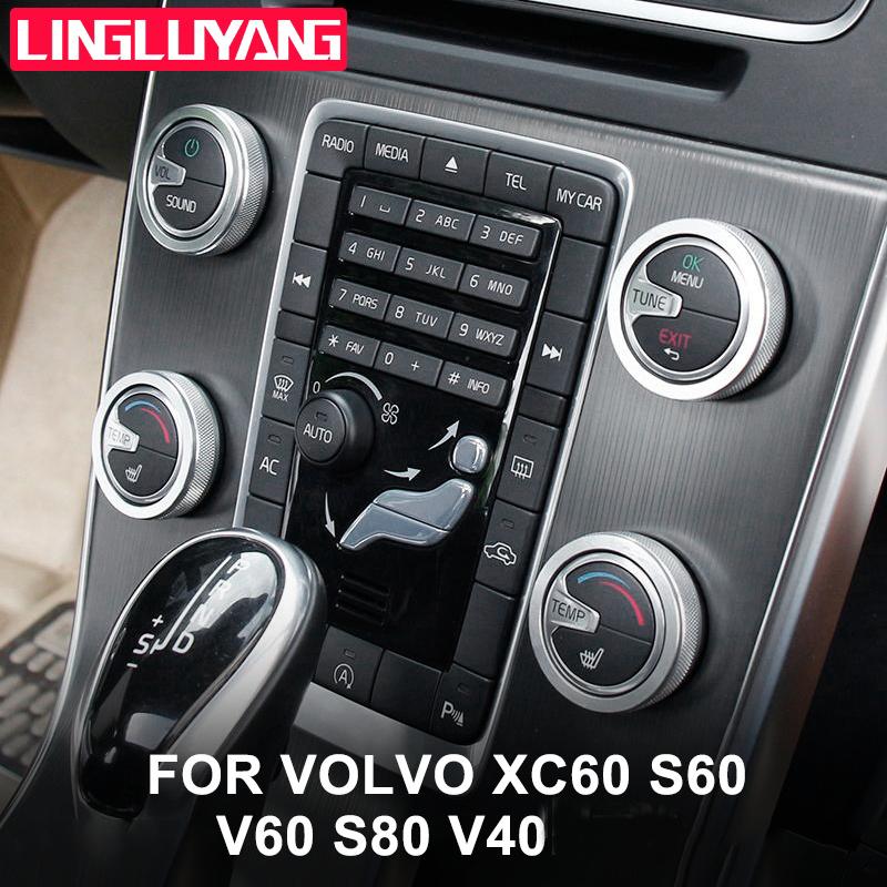 car-styling car air conditioning rotary knob for volvo s60 xc60 v60 s80 v40 car air conditioning heat control switch/sound knob