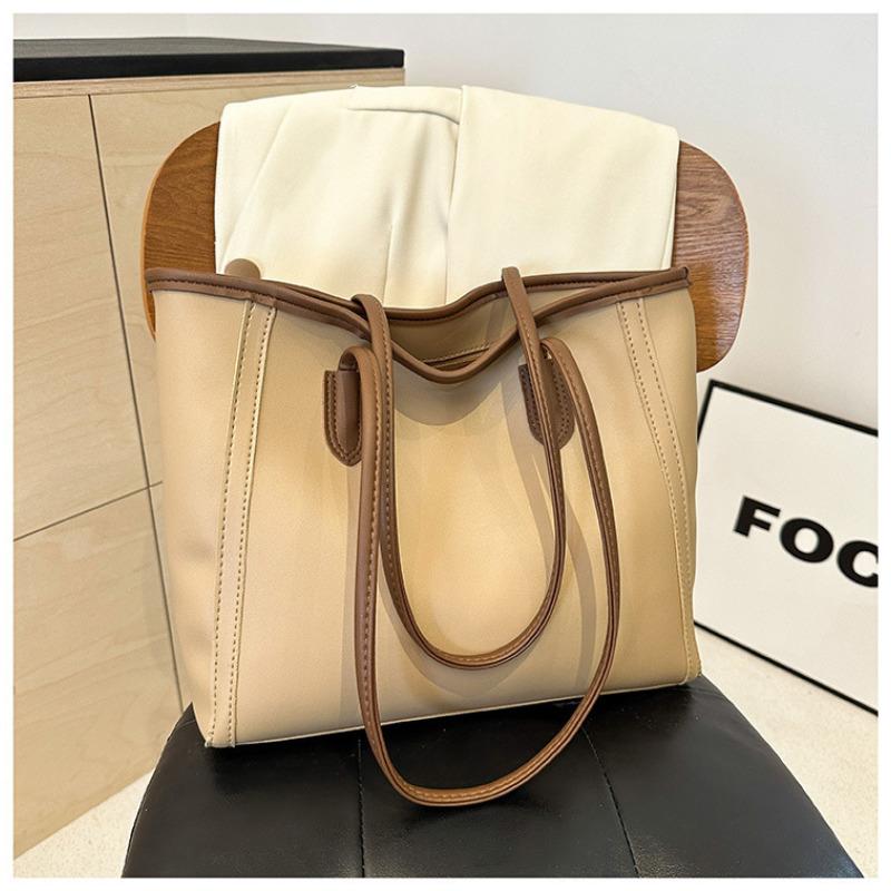 Large Capacity Tote Handbag for Women Faux Leather Shoulder Bag Office Commute Purse CLE