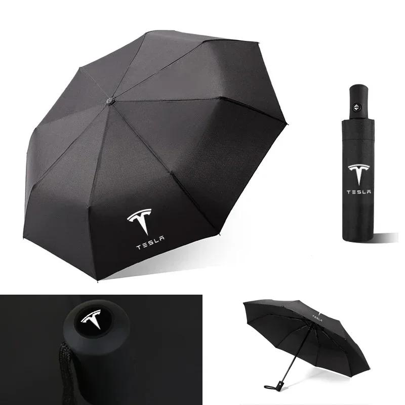 

Автомобильная наклейка Складной зонт для автомобиля Tesla Портажный автоматический солнцезащитный козырек Для эмблемы Tesla Модель S Модель X Модель 3 Roadster Cybertruck A