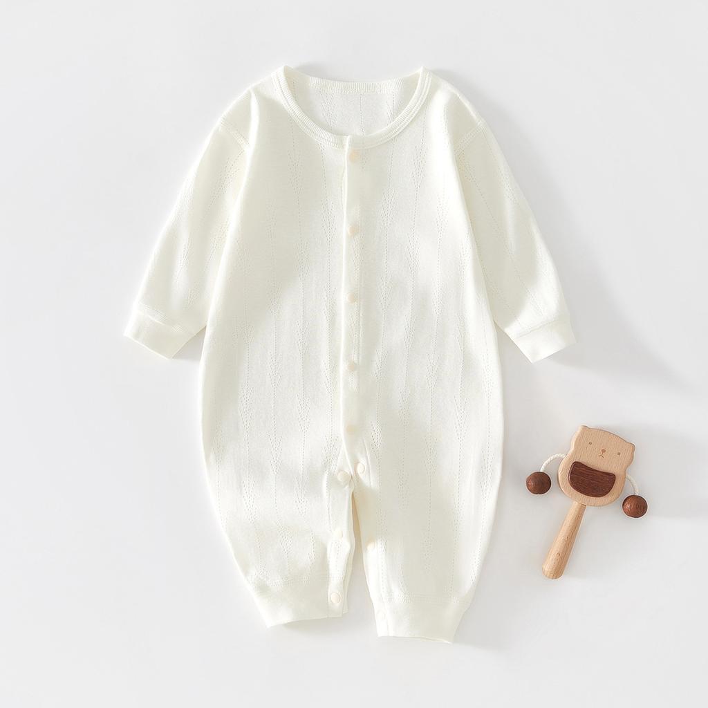 Baby Long Sleeve Romper Pure Cotton Newborn Infant Pajamas Soft Crawling Clothes Spring Summer Wear