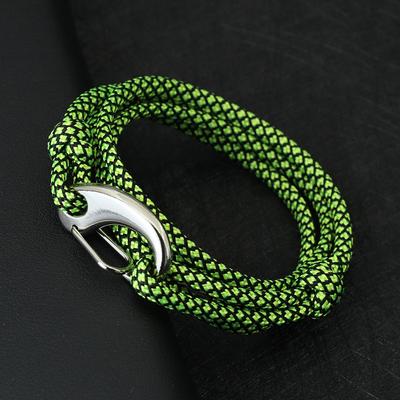 Neues Paracord Seil Armband für Männer Edelstahl Hummerverschluss Doppellagiges Wickelarmband Outdoor Survival Armband Verstellbar