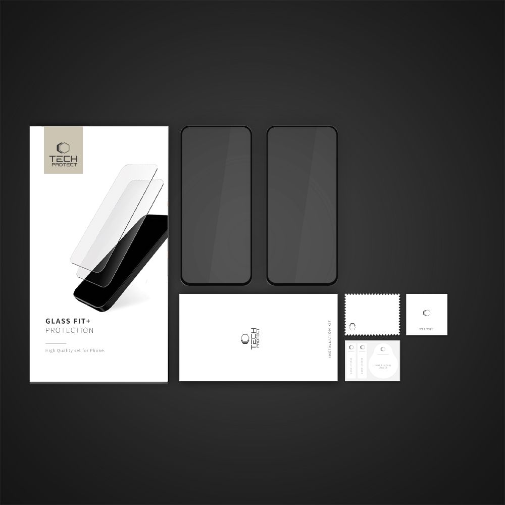 Szkło Hartowane Tech-Protect Glass Fit+ 2-Pack Motorola Moto G15 / G15 Power / G05 / E15 Black