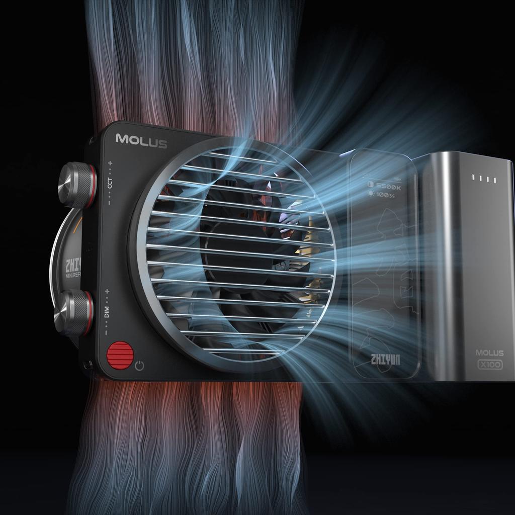 Flagship ZHIYUN MOLUS X100 LED Video CRI TLCI Brightness Control via Bluetooth and Warranty [Official Store] Light, 100W, 2700K-6500K, 95+, 97+, App,