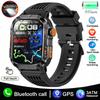 New Military Outdoor GPS Smart Watch Men LED Flashlight Compas Bluetooth Call 2.01" Screen 5ATM Waterproof Sports Smartwatch