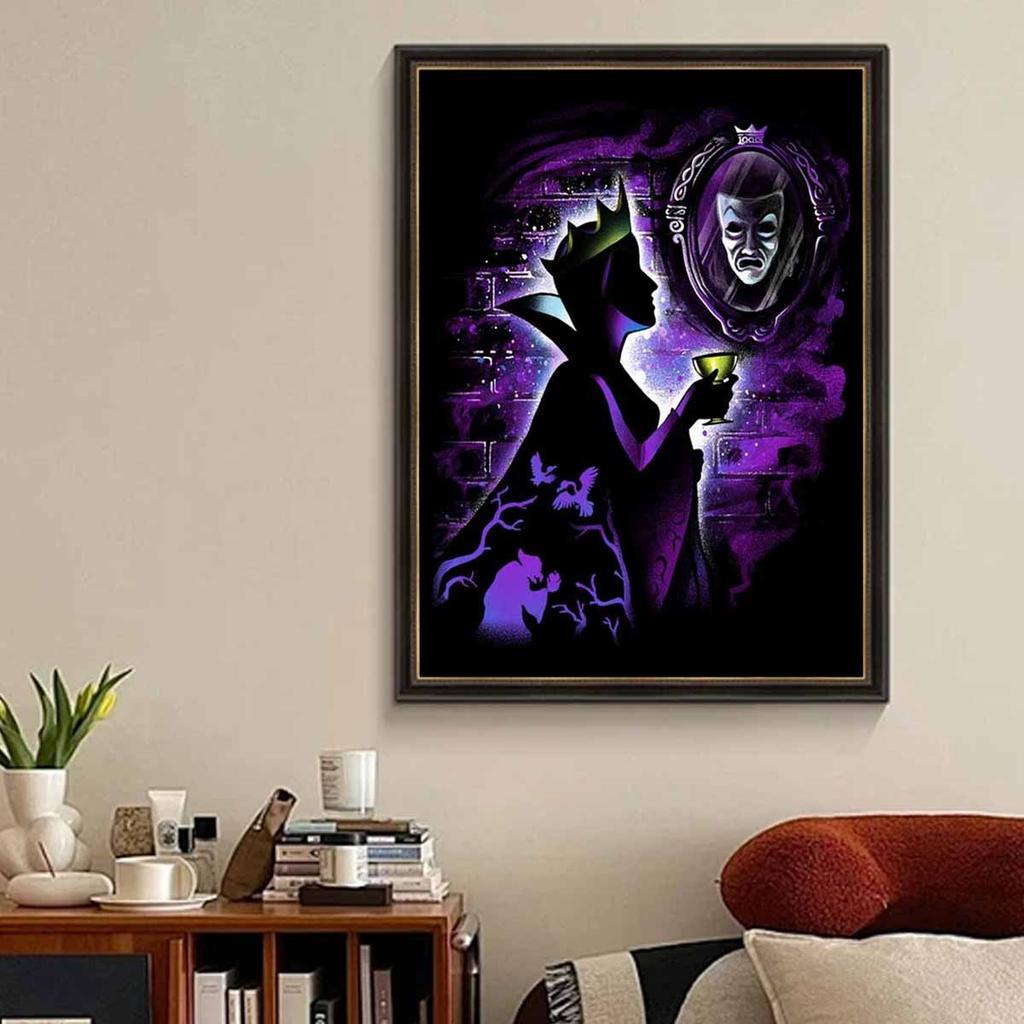 Full Round Diamond Painting The Queen and Her Mirror Art Rhinestone Picture Mosaic DIY 5D Cross Stitch Embroidery Home Decoration