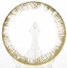 Vetro Felice Large Plate, Western Tableware, Gold, 33cm, Set of 4, Happy Glass Flash, 349133P