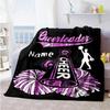 Cheer Personalized Name Blanket Cozy Personalized Blanket Comfortable Suitable for Chair Nap Sofa Living Room Four Seasons Multipurpose