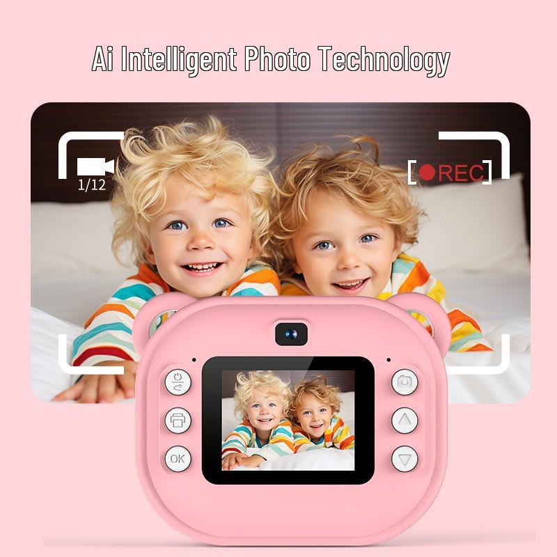 High-Definition Kids' Instant Print Camera with Cartoon Design