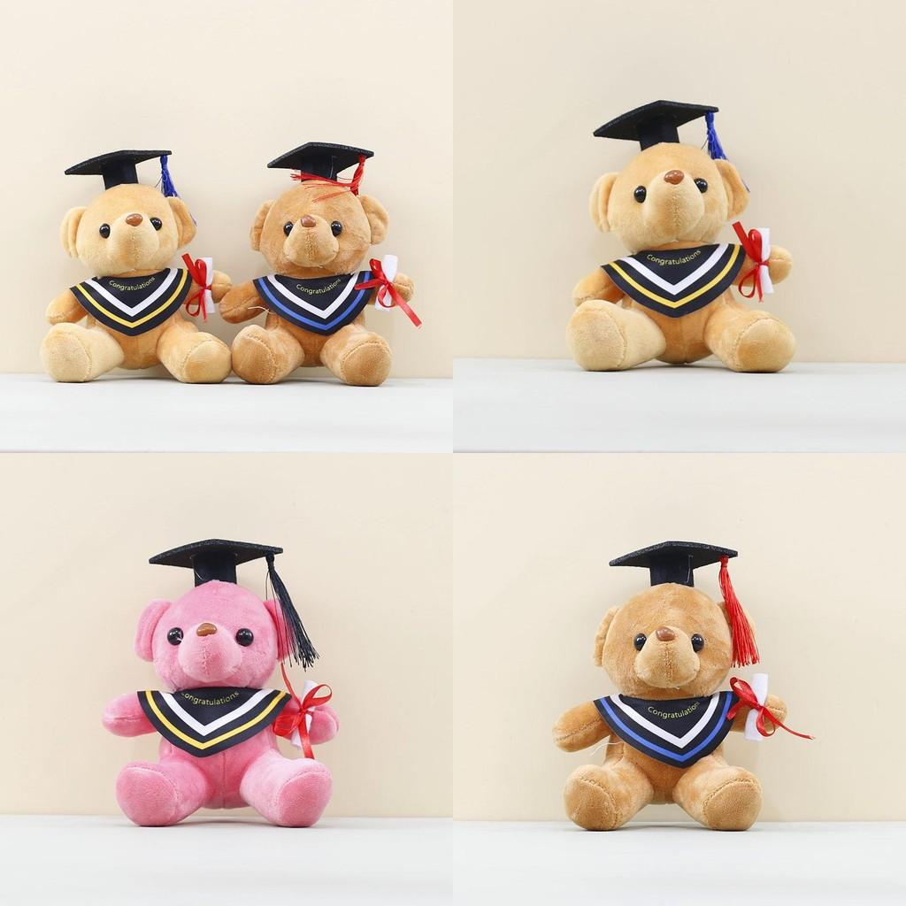 Doctor Teddy Hat Bear Cartoon Plush Toys Students Graduation Souvenir Gift Doll