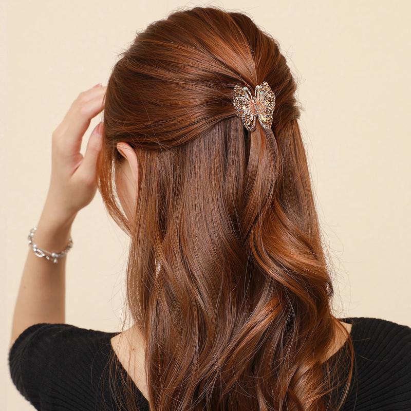 Mittelgroße Haarspange mit Strasssteinen im koreanischen Stil - Damen-Haarschmuck & Schmuck