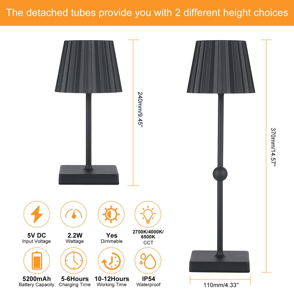 Bedroom Eye Care Rechargeable Desk Lamp Bedside Lamp Touchable Ambient Night Light
