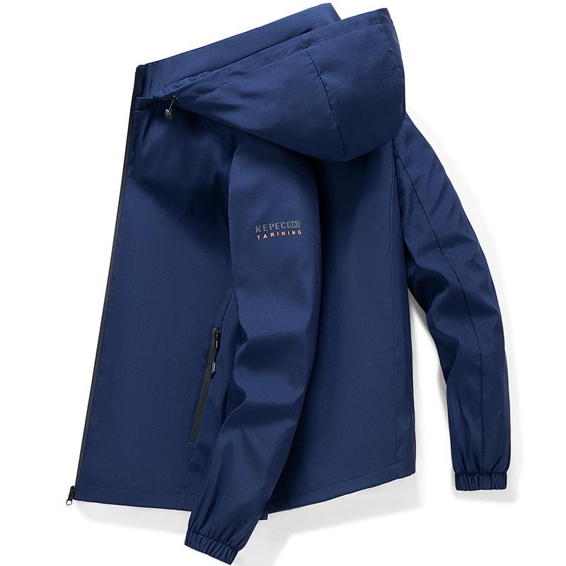 Men's 2026 Spring Workwear Jacket - Korean Style, Thin, Loose, Casual, Versatile, Hooded, Trendy Brand Top