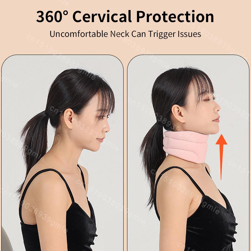 Neck Support Cervical Brace Adjustable Cervical Collar Soft Durable Foam for Relieve Cervical Pain Correct Forward Head Posture