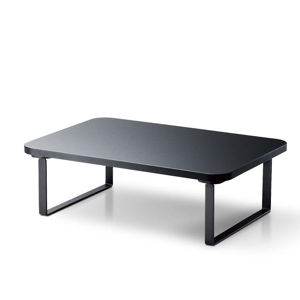 ELECOM Monitor Fits up to 12cm 10kg Load 38cm Wide x 26cm Stand, 27-inch Displays, High, Capacity, Deep, Black, PCA-DPSW3812BK