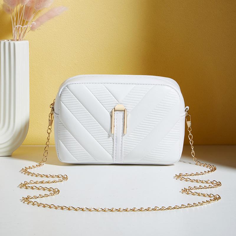 

Women s bag new fashion trend camera bag simple shoulder messenger bag one piece белый