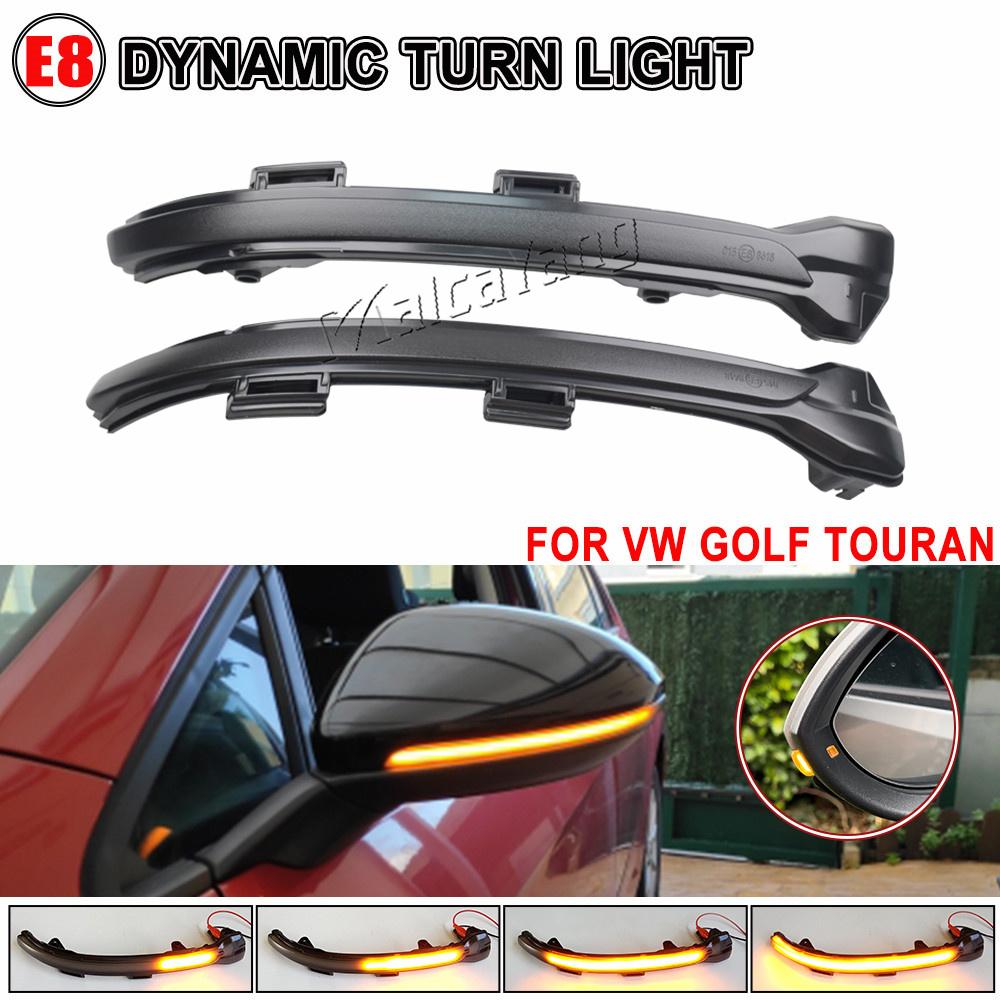 

2X Flowing Water Dynamic Side Mirror Sequential Blinker LED Turn Signal Light for VW Golf 7 VII MK7 MK7.5 GTI R Sportsvan Touran