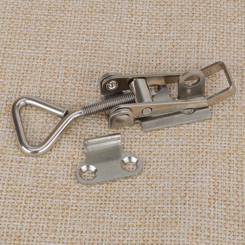 1Set Small Stainless Steel Marine Toggle Latch Buckle With Keyhole Fastener Clamp