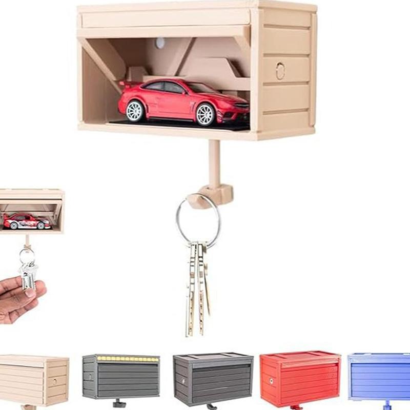 1PCS Home Decoration New 3D Printed Garage Switchable Key Holder Car - Themed Keychain Box - Bedroom Decorations No Car Model