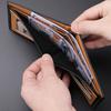 Men's Carbon Fiber Zipper Card Holder - European & American Style Horizontal Wallet