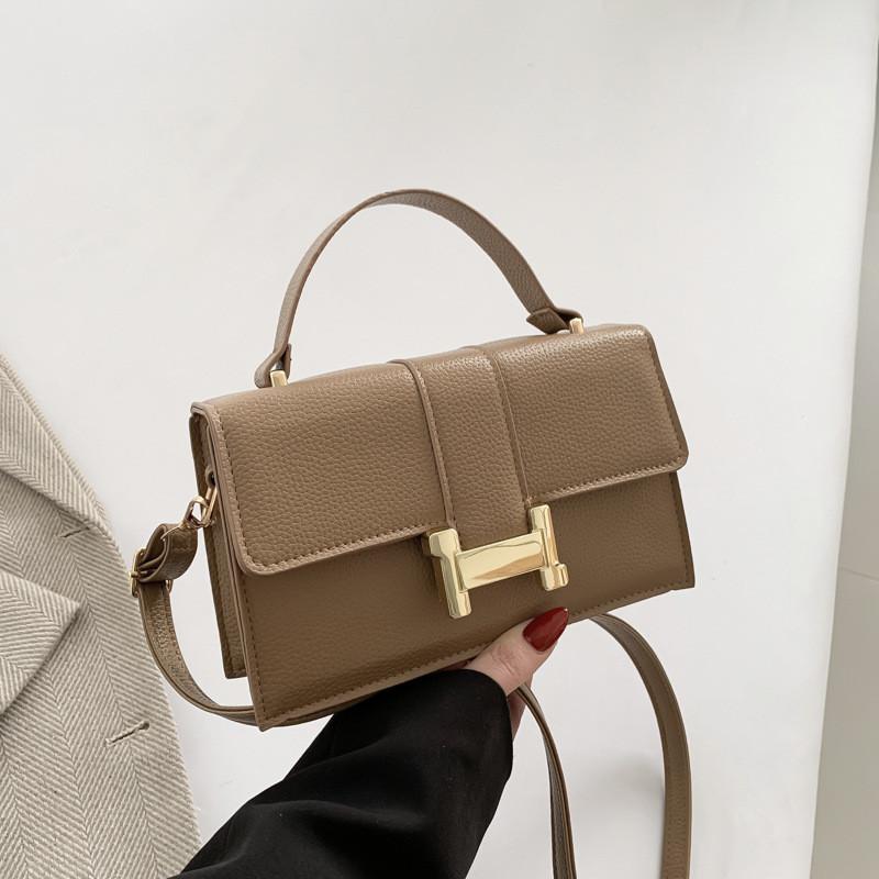 Retro Chain Single Shoulder Armpit Bag 2024 New Trendy Texture Small Square Bag Crossbody Bag хаки