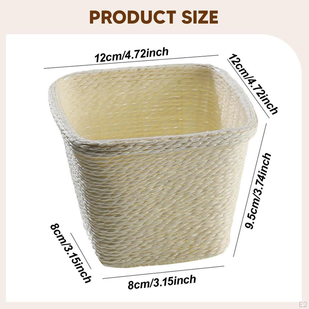 Woven Plant Basket Flower Pot Cover Rustic Container,Flowerpot for Garden Patio Balcony