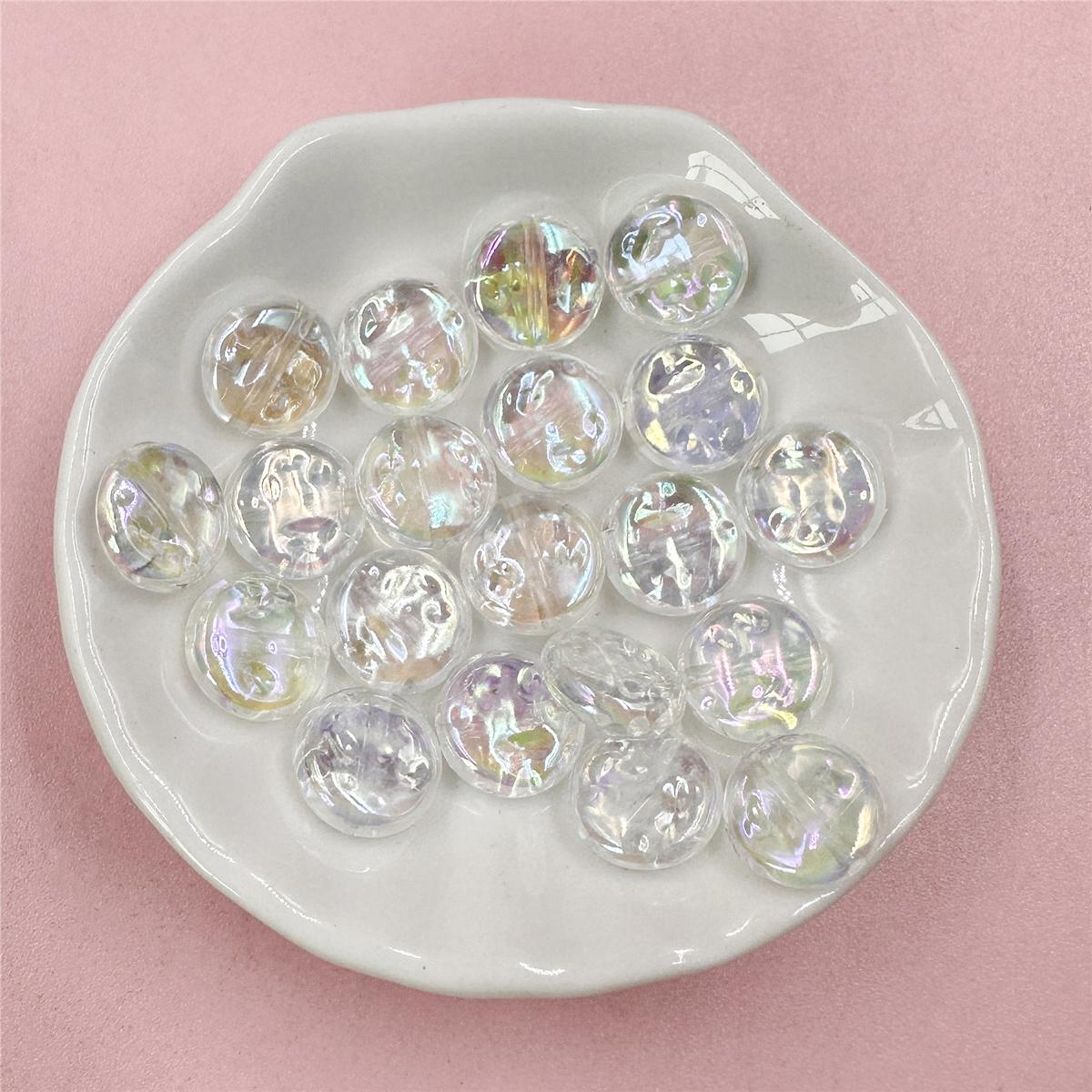 

Креативные свободные бусины на пуговицах, однотонные акриловые бусины с разной огранкой, материалы ручной работы, круглый браслет «сделай сам», 20 шт., цепочка для мобильного телефона 12 мм белый