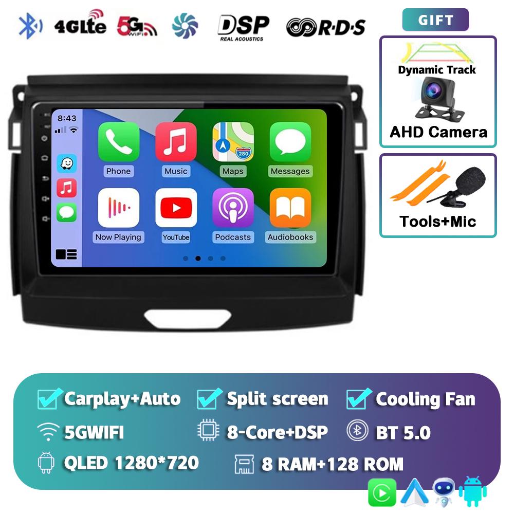 Android 14 Carplay 2 Din Car Radio For Ford Ranger 2015 2016 2017 2018 2019 2020 Autoradio GPS Multimedia 2din Head Unit Stereo