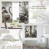 Dinosaur Window Curtains Jurassic Dino Boys Kids Girls Animals Nature Wild Forest Leaf Cute Teen Room Drapes Curtain Made Of Polyester With Rod Pocket