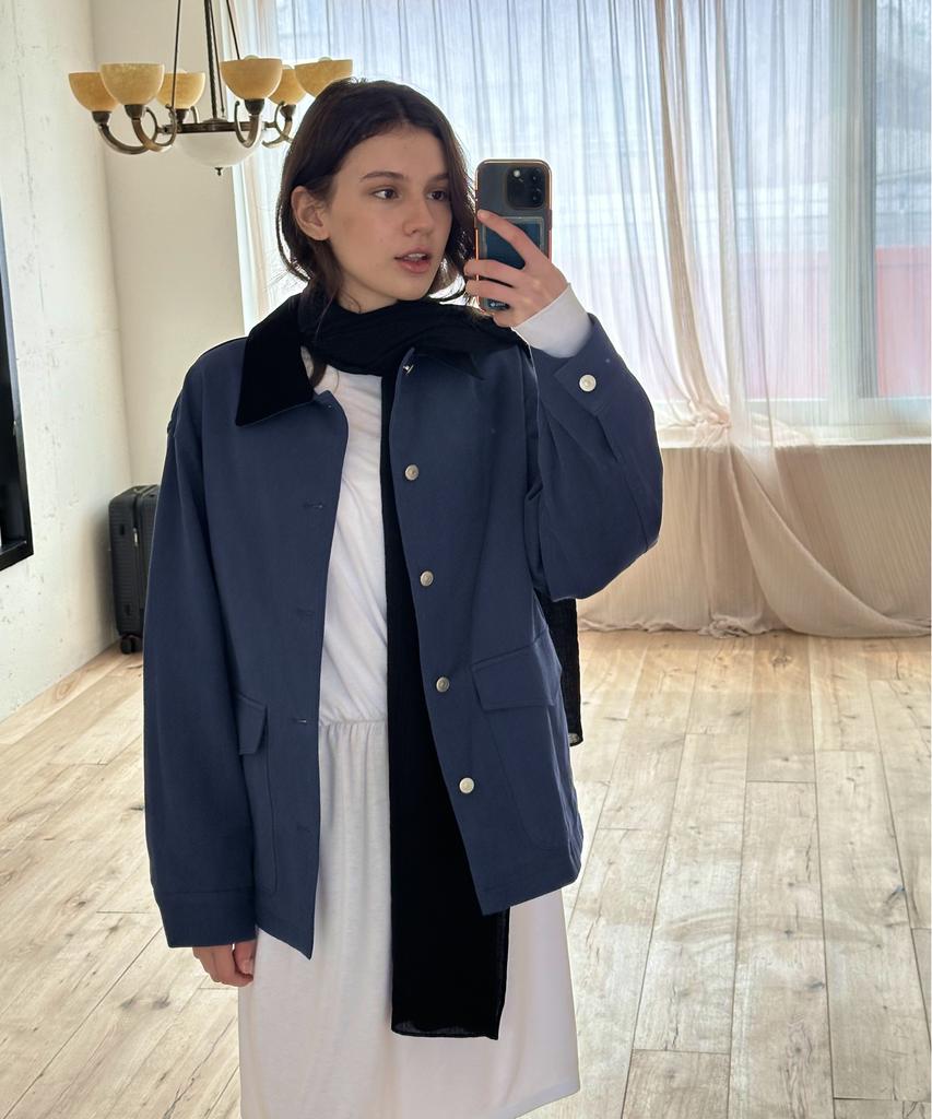 WIOE Every Washed Cotton Jacket_Blue