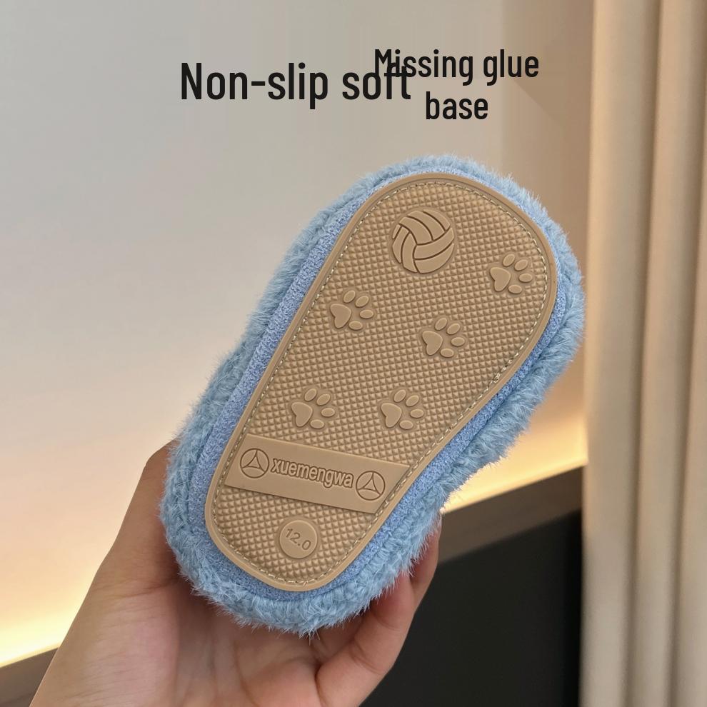 Winter Fleece-Lined Soft Sole Baby Boots: Non-Shedding & Warm for Newborns (0-1 Year) – Unisex, Festive Design